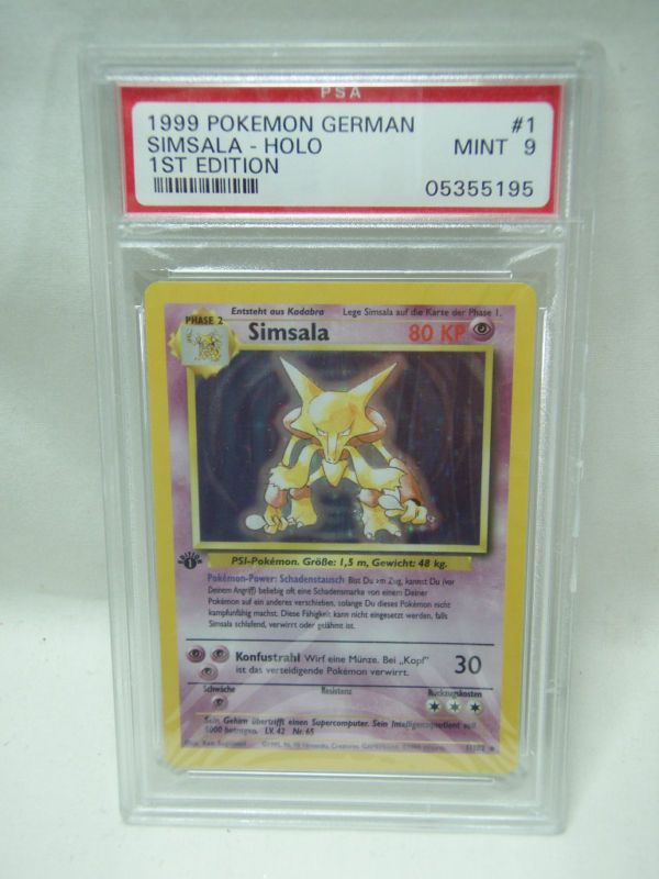 Alakazam Simsala German Pokemon Hologram Graded PSA 9  