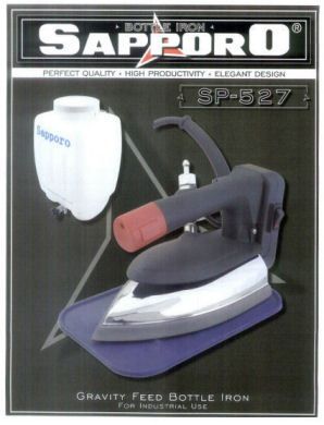 Sapporo Gravity Feed Bottle Steam Iron~SP 527Wholeset  