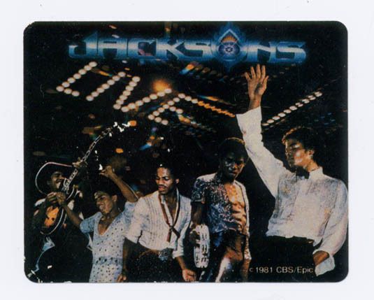 1981 CBS Epic JACKSONS Live Sticker Michael Jackson 5  