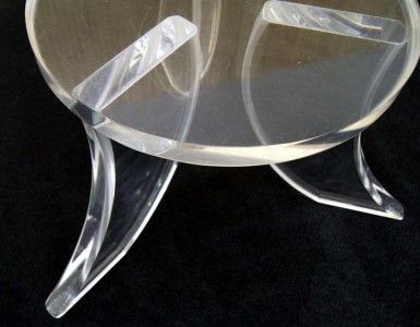 Mid Century Modern Lucite Coffee Center Table Stand  