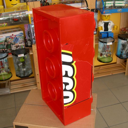 19 inch Display jumbo red LEGO brick   used  