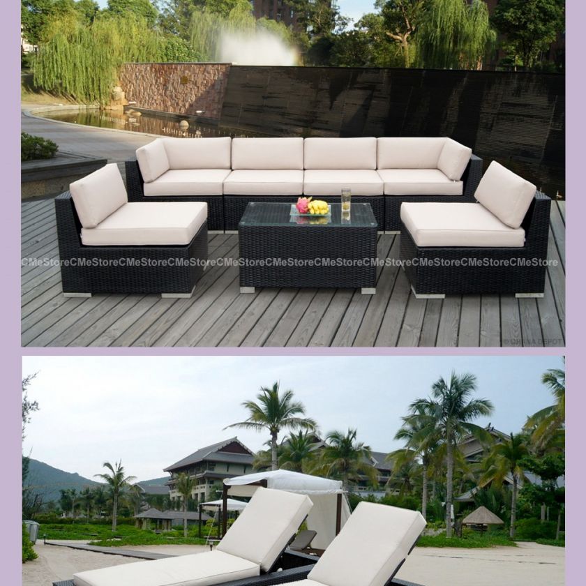 Outdoor Patio Wicker Furniture 9pc Sofa & Lounge Set  