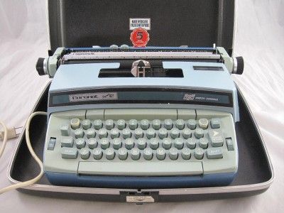   SMC Smith Corona Coronet Super 12 Electric Automatic Typewriter Blue