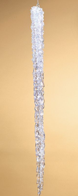 24 Large Life Like Outdoor Icicle Christmas Ornament  