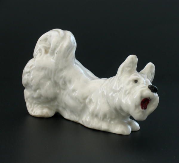 SCOTTIE TERRIER PORCELAIN RUSSIAN LFZ FIGURINE DOG *  