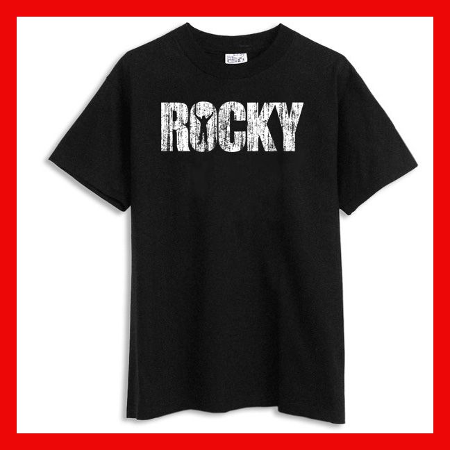 ROCKY BALBOA ROCKY LOGO STALLONE RAMBO ★ ​BLACK DISTRESSED 