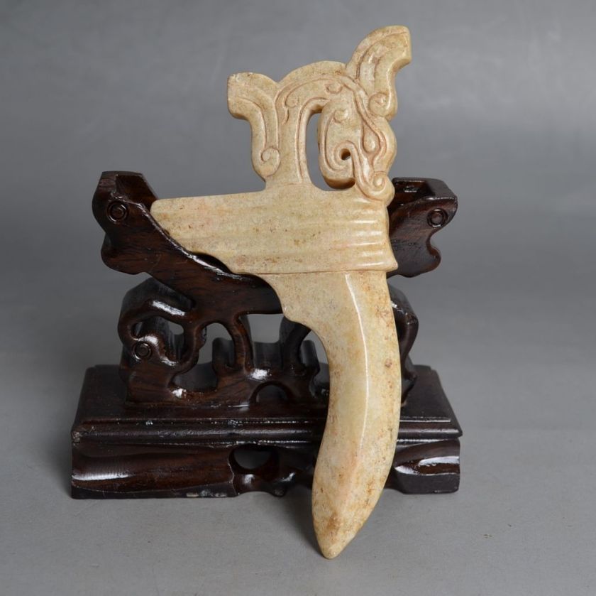 D776 Old Chinese Jade Dragon Sword (GE)  