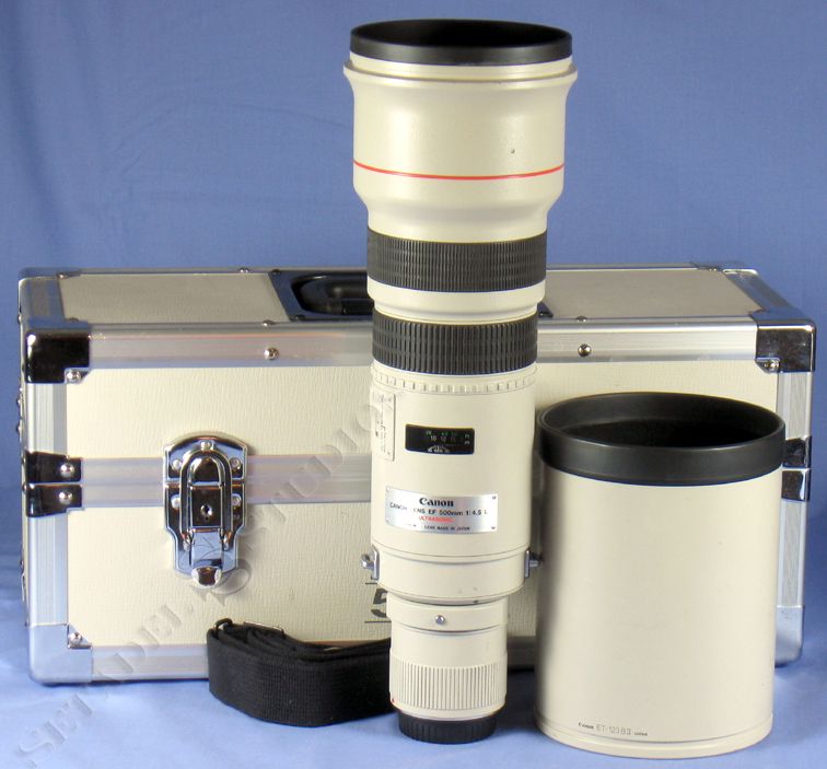 CANON EF 500MM F4.5 L ULTRASONIC LENS +TRUNK +SHDE CLEAN NICE  