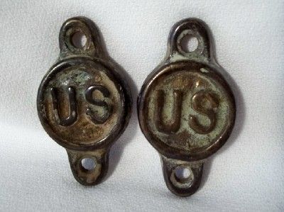   ARMY CIVIL WAR CALVARY HORSE BRASS EMBLEMS BOSSES BRIDLE HARNESS TAGS