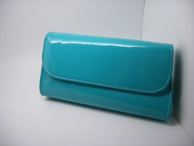 BARE ESCENTUALS TEAL MAGNETIC CLOSURE CLUTCH COSMETIC BAG CASE