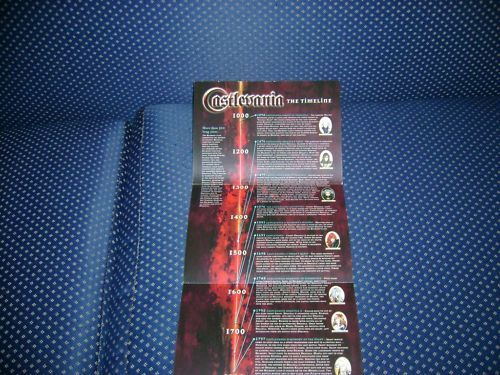 Castlevania Portrait Ruin Series Timeline Poster RARE  