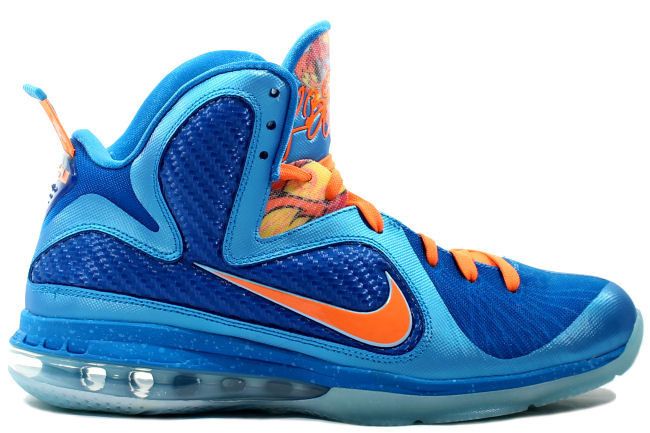 Mens Nike Lebron 9 China Neptune Blue/Total Orange Size 8.5 13 469764 