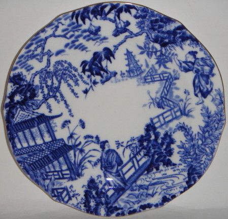 Royal Crown Derby Blue Mikado Salad Plate  