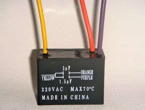 CEILING FAN CAPACITOR CBB61 1.5uf+3uf 3 WIRE  