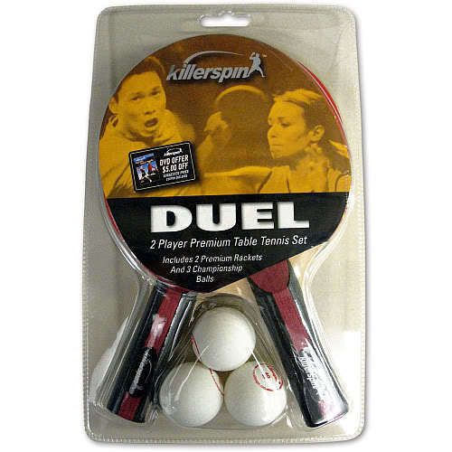 KILLERSPIN Duel 2 Player Table Tennis Racket Paddle Set 825509101108 