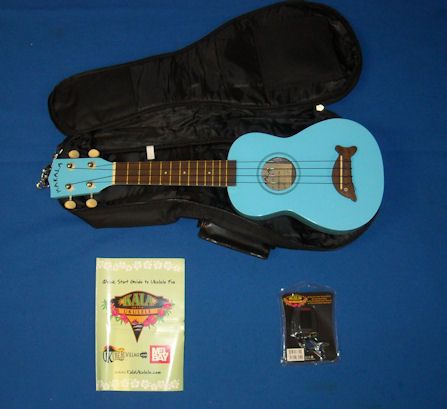 KALA MAKALA DOLPHIN BRIDGE UKULELE OUTFIT LIGHT BLUE  