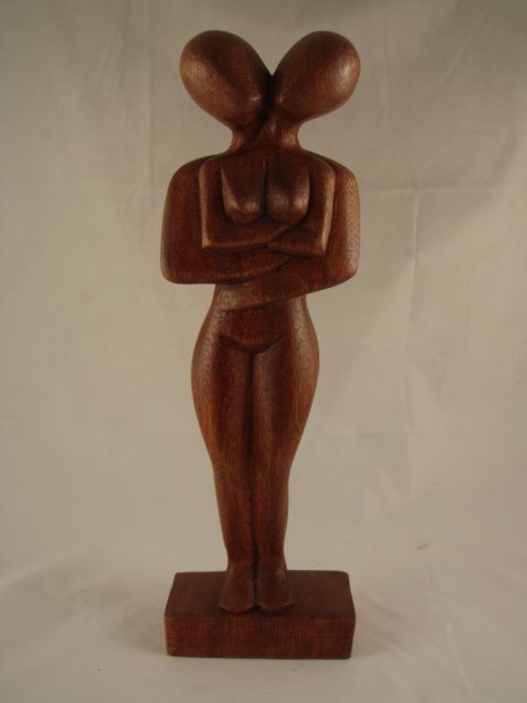 12 Bali Abstract Statue ~Loving Couple Embrace 2 DECOR  