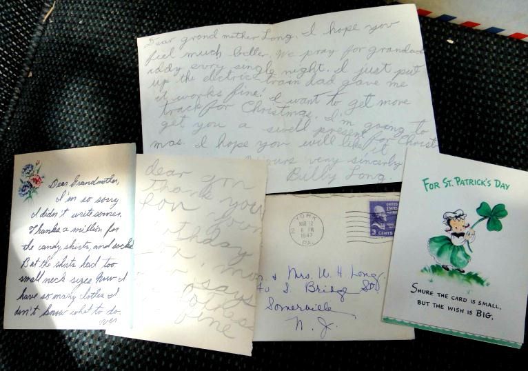 LOT 1940s antique WILLIAM LONG LETTERS somerville nj★  