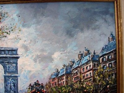     LES CHAMPS ELYSEES   ARC D TRIOMPHE   FRENCH IMPRESSIONIST  