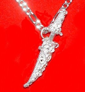 Celtic Sword Dagger Silver SHEATH Pendant Jewelry  