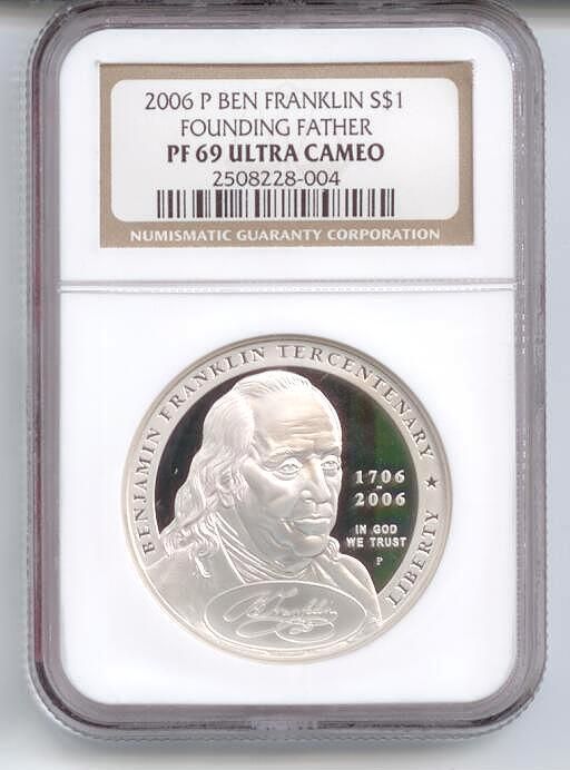 2006 P CERTIFIED FRANKLIN FOUNDING FATHER $ NGC PF69 UCAM  