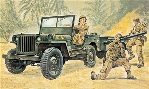 Italeri 1/35 WWII JEEP w/ trailer  