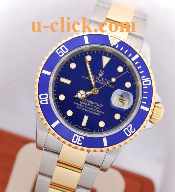 2Tn YG & SS 40mm Mens Rolex Submariner Date Watch 16613  