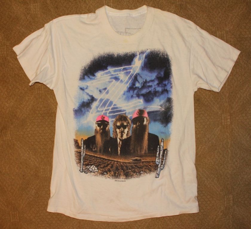 ZZ TOP 1990 Cotton Bown Dallas Tx shirt LARGE  