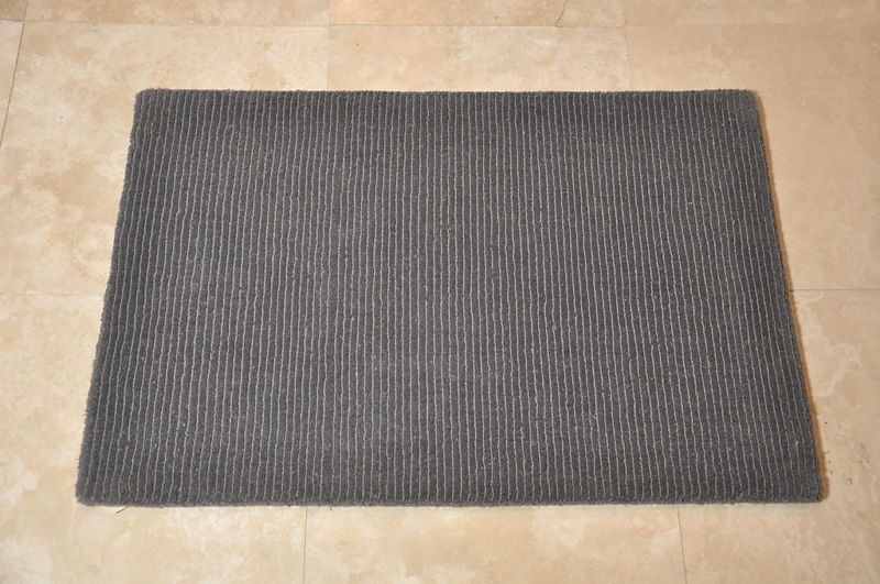 NEW 2x3 BLUE WOOL HANDMADE KITCHEN SMALL AREA RUG SOLID  