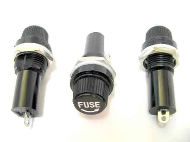 Lot (3) 3AG Electrical Fuse Holder Panel Mount DIY NEW  