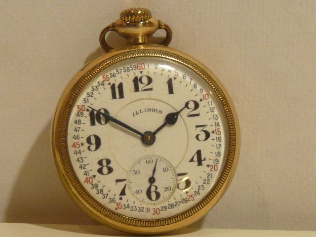 C890 Antique Illinois Bunn Special Montgomery Dial 21 Jewels 6 pos 