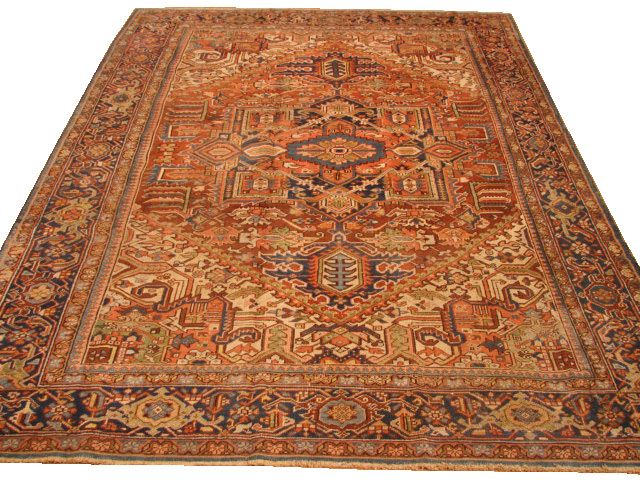 9X12 OLD PERSIAN HERIZ RUG    