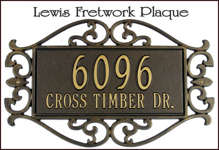 PERSONALIZED LARGE FRETWORK OFFICE ADDRESS PLAQUE SIGN  