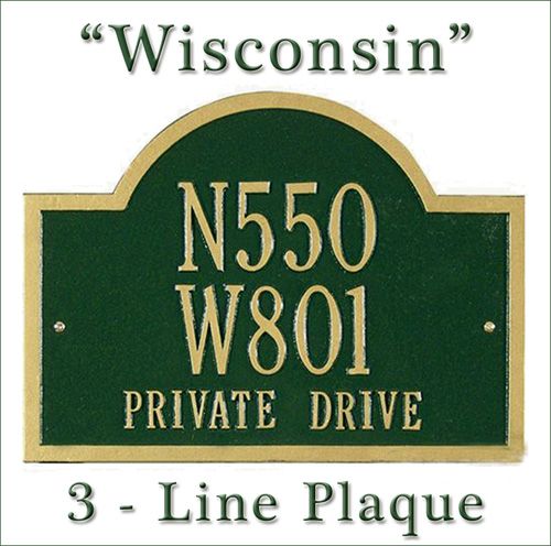   PERSONALIZED 2 OR 3 LINE ADDRESS SIGN MARKER PLAQUE HOME NEW  