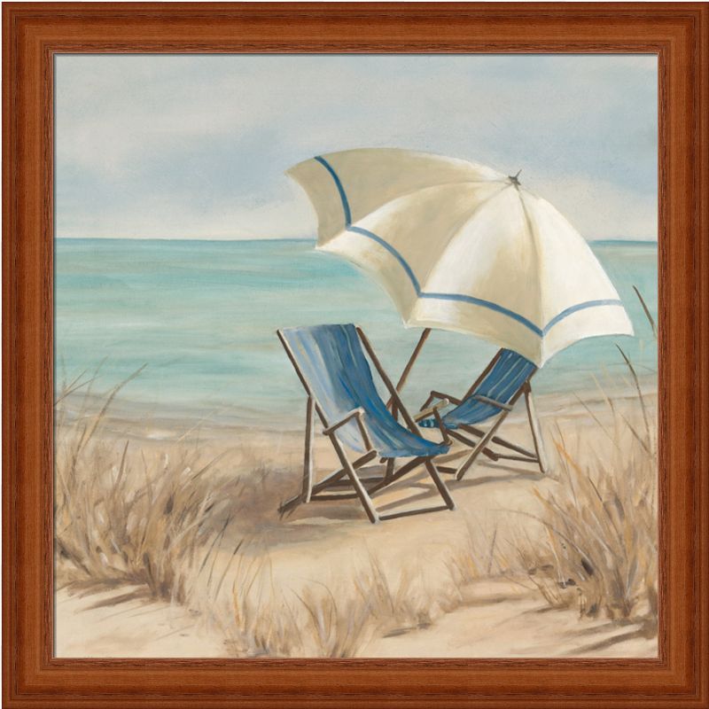   Vacation II by Carol Robinson Adirondack Chair Beach 12x12 Framed Art