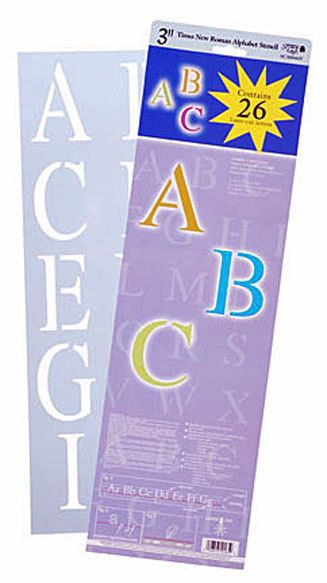 Stencil Template ALPHABET LETTERS ~ 3 TIMES NEW ROMAN  