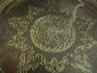 Depression Glass Patrician Spoke Amber Plate Federal  