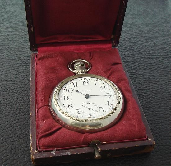 Old Antique Estate 18s Waltham 23j Vanguard Railroad Pocket Watch w 