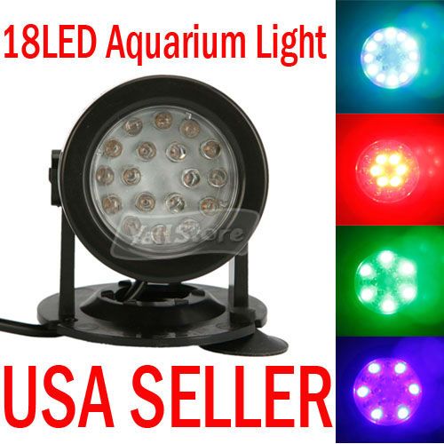 4color Underwater Aquarium LED Pond Fountain Pool Light  