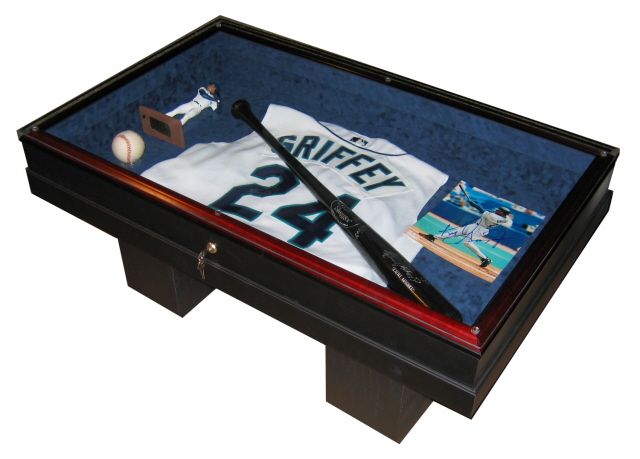 BASEBALL SPORTS DISPLAY CASE   COFFEE TABLE  