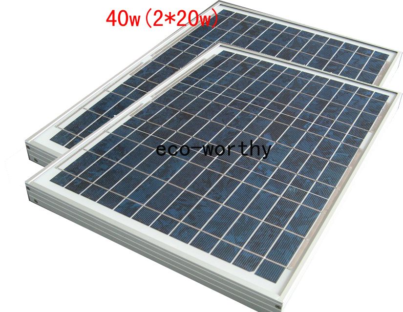 40W (2*20W) 12V solar panel for battery charger solar module, PV cells 