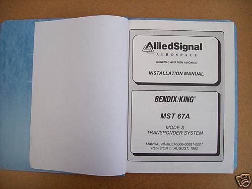 Bendix/King MST 67A Mode S Transponder System Install  