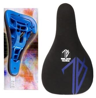 TEMPERED BIKES LOGO BMX BICYCLE PIVOTAL SEAT FIT BLUE  