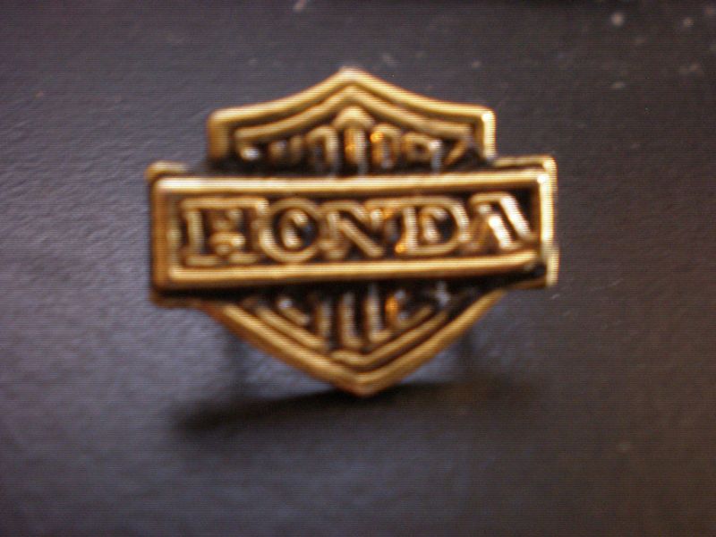 Honda Bar & Shield Joke High Quality Vintage Biker Pin  