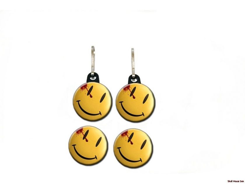 WATCHMEN BLOOD SMILE zipper pulls w/matching buttons  