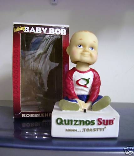 Quiznos BABY BOB 2003 * TALKING * Bobble Bobblehead SGA  