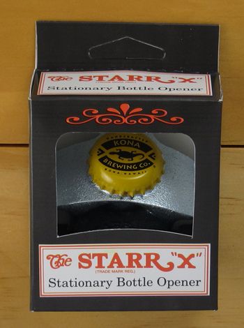 KONA BEER Yellow BOTTLE CAP Starr X Stationary Wall Mount Opener 