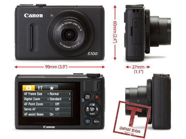 S2515 Canon Powershot S100 GPS Digic 5 24mm Wide Camera+8GB+Bat+Gifts+ 