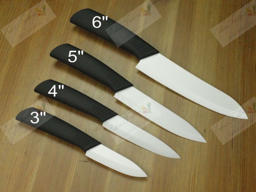   Cutlery White Advanced Ceramic knives Set 3+4+5+6 Ultra Sharp