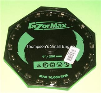   Brush Cutter Blade 9 Has 20 replaceable 3/8 chainsaw cutters 1 Bore